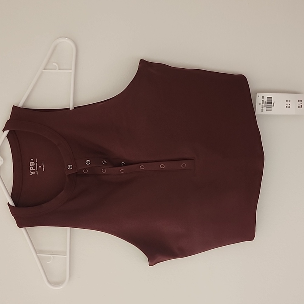A&F Burgundy Sleeveless Bra Top